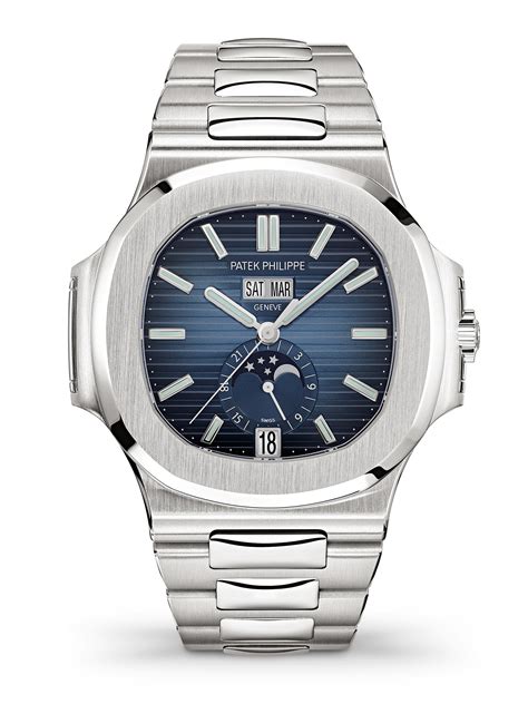 patek philippe nautilus moon face|Patek Philippe annual calendar moonphase.